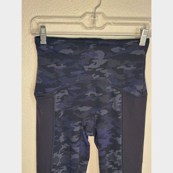 SPANX Pants - Spanx Booty Boost Lift Gym Leggings Camo High Waist Black Blue Medium M